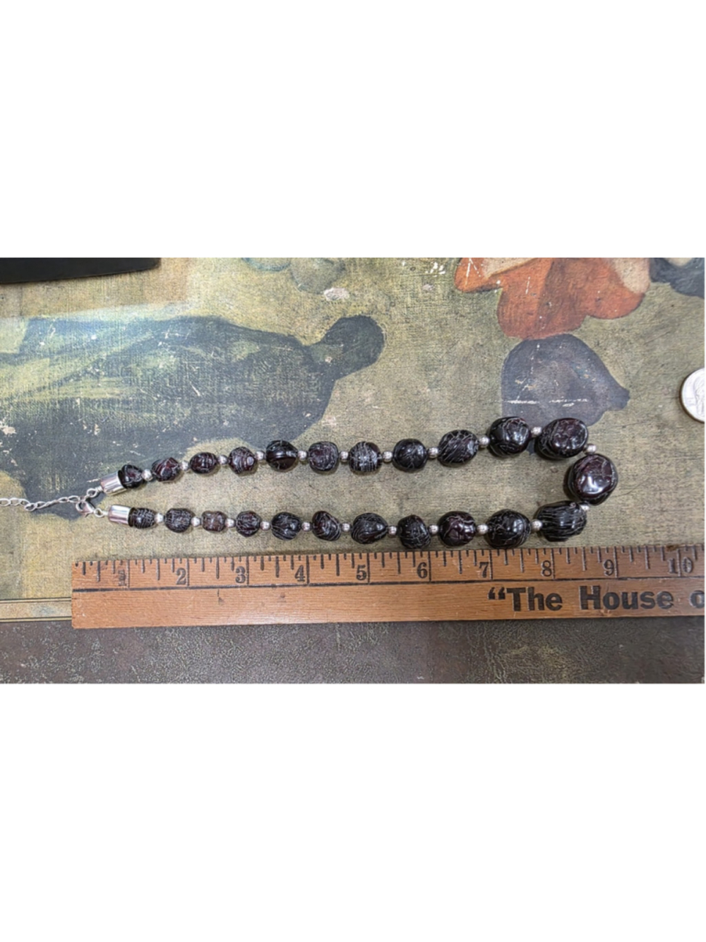 Jay King Mine Finds DTR Sterling Rough Garnet Nugget Ball Bead Necklace 20” 69 - Picture 2 of 5